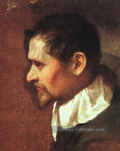 Autoportrait dans le profil Baroque Annibale Carracci Peintures à l'huile